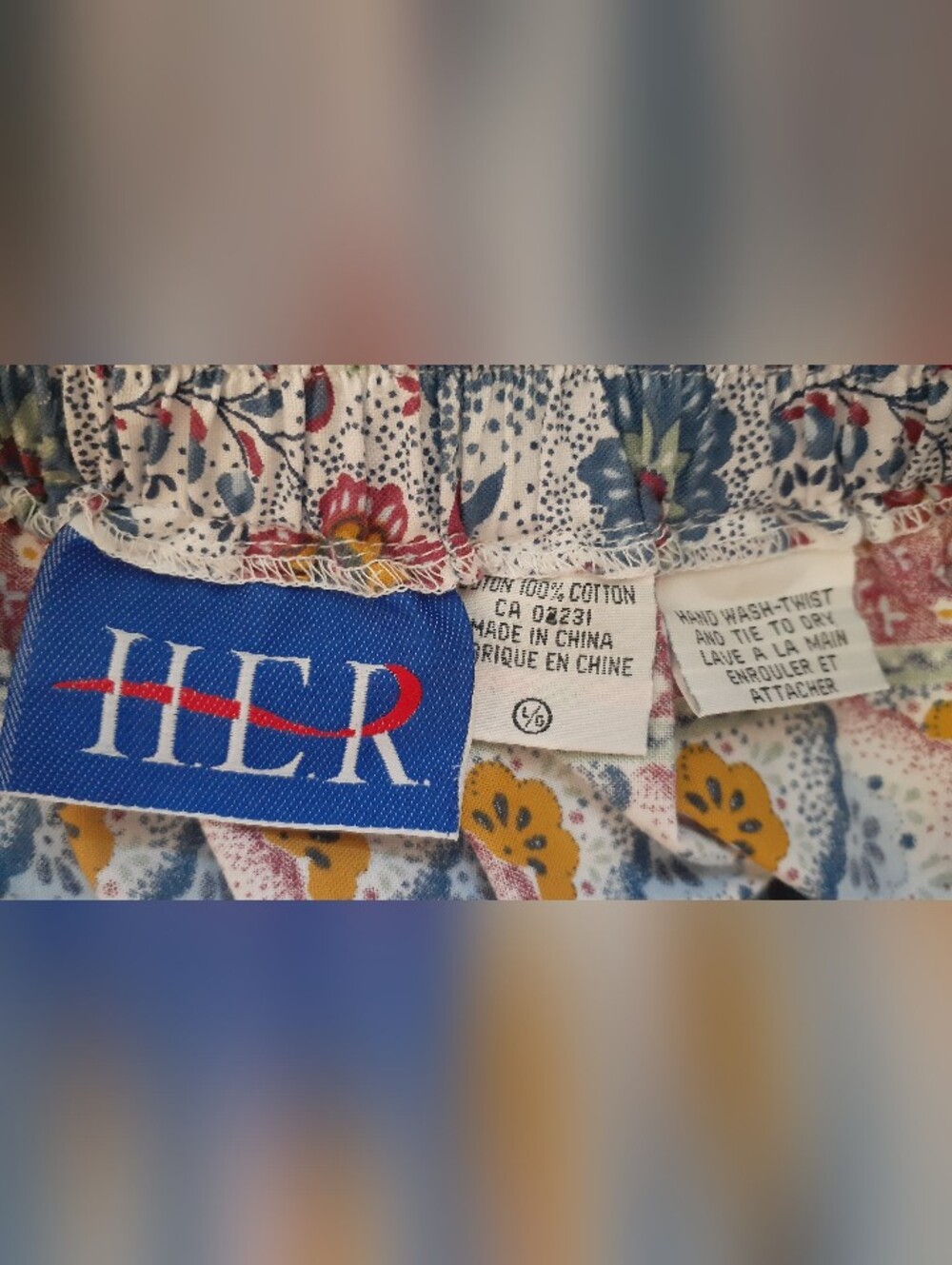Boho Tiered Floral Patchwork Skirt - Blue & Red - Picture 6 of 6